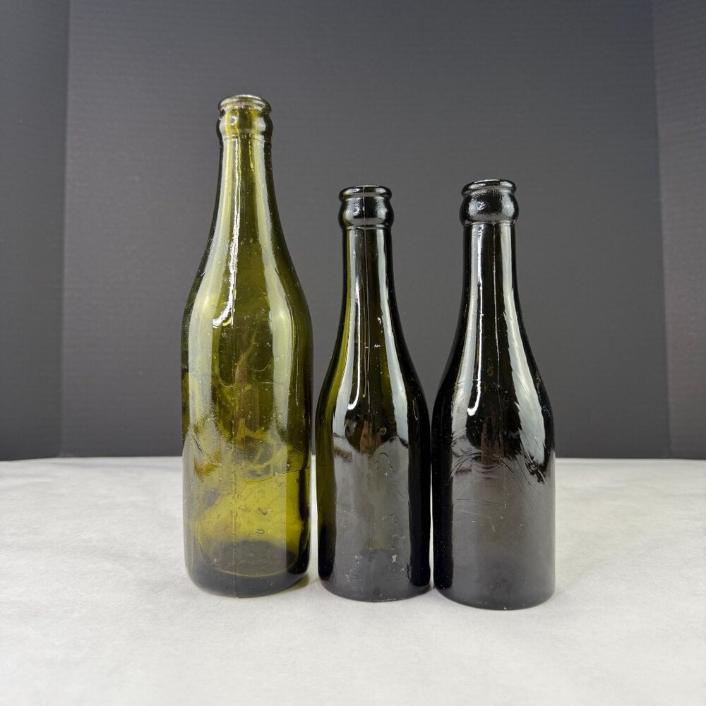 Vintage E & J Burke Olive Green Bottles Lot Of 3 - Picture 3 of 12